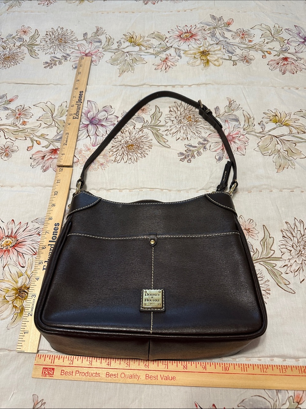 Dooney & Bourke Dark Brown Leather Shoulder Bag